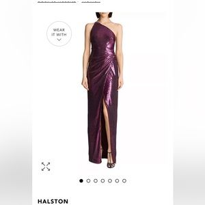 Halston sequin gown